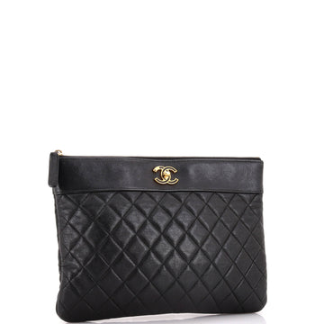 Mademoiselle Vintage O Case Clutch Quilted Sheepskin Medium