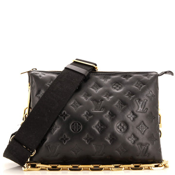 Coussin Bag Monogram Embossed Leather PM