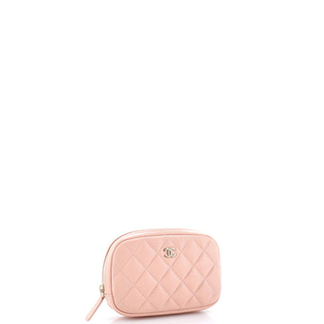Curvy Cosmetic Pouch Quilted Caviar Small