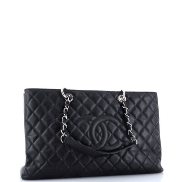 Grand Shopping Tote Quilted Caviar XL