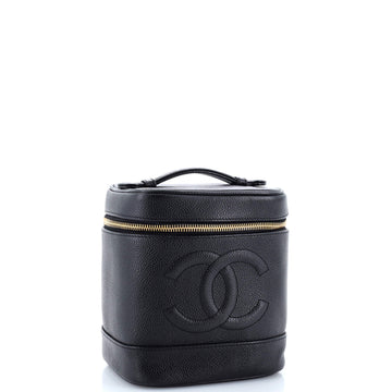 Vintage Timeless Cosmetic Case Caviar Tall