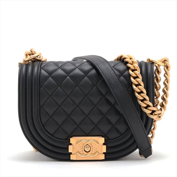 Top Quality Chanel Boy Top Quality Chanel Leather S Chain Shoulder Bag Black G