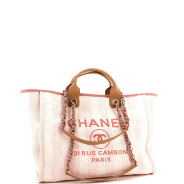 Deauville Tote Striped Mixed Fibers Medium