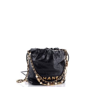 22 Chain Hobo Quilted Calfskin with CC Pearl Chain Mini