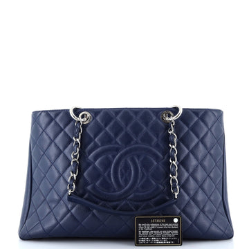 Grand Shopping Tote Quilted Caviar XL