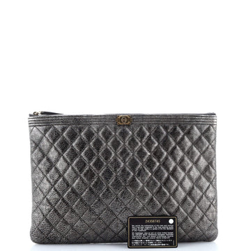 Boy O Case Clutch Quilted Calfskin Large