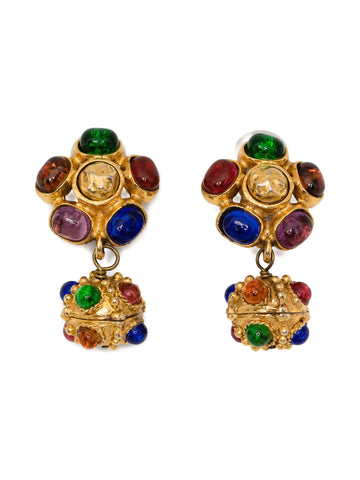 Multicolour Gripoix Earrings