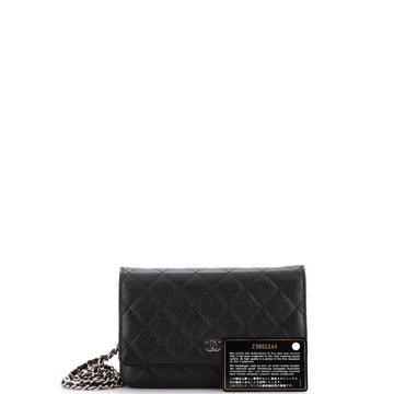 Wallet on Chain Quilted Caviar