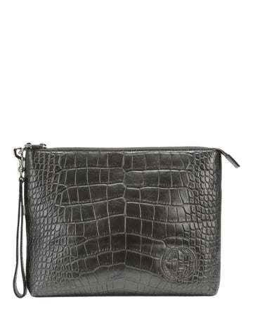 Gucci Unisex-Adult Small Crocodile Leather Envelope Pouch