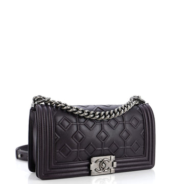 Arabesque Boy Flap Bag Embossed Calfskin Old Medium