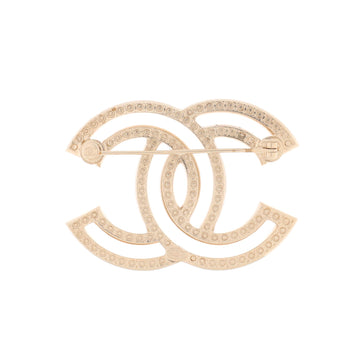 CC Cut-Out Brooch Metal with Crystals