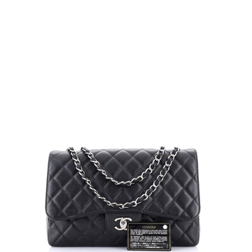 Classic Single Flap Bag Quilted Caviar Jumbo