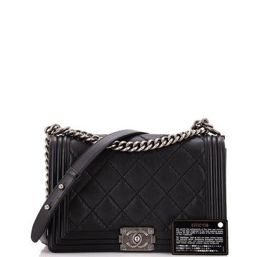 Stitch Boy Flap Bag Quilted Calfskin New Medium
