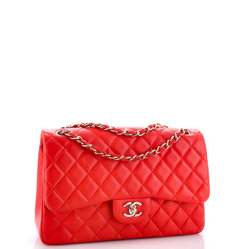 Classic Double Flap Bag Quilted Lambskin Jumbo