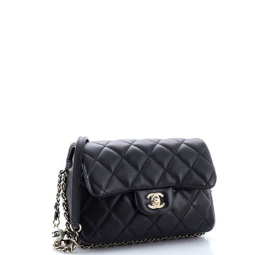 My Precious Pearls Chain Flap Bag Quilted Lambskin Medium