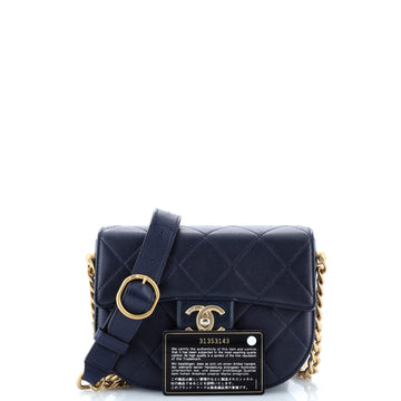 Moon Flap Messenger Bag Quilted Calfskin Mini
