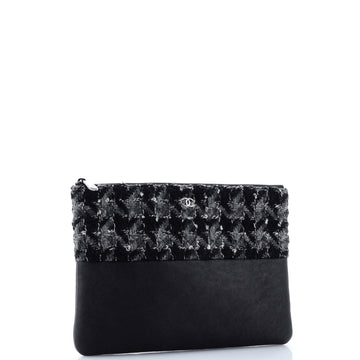 O Case Clutch Quilted Tweed and Caviar Medium