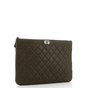 Boy O Case Clutch Quilted Caviar Medium