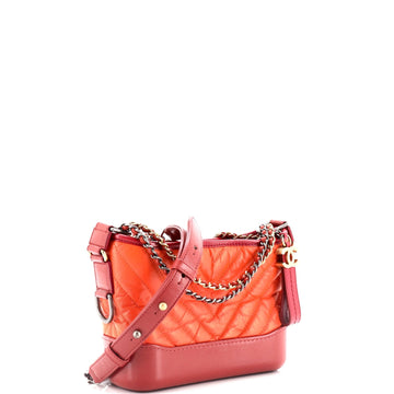 Gabrielle Hobo Chevron Aged Calfskin Small