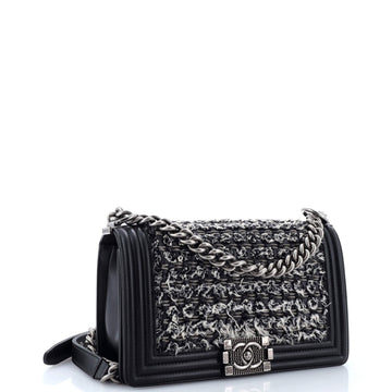 Boy Flap Bag Braided Tweed Old Medium