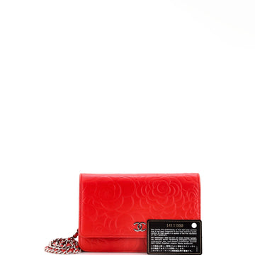 Wallet on Chain Camellia Lambskin