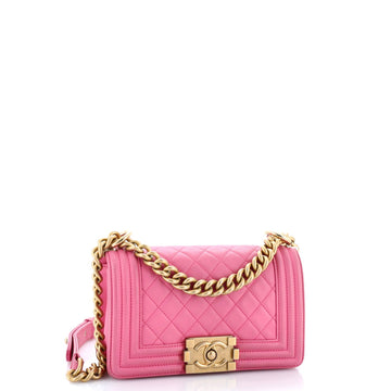 Boy Flap Bag Quilted Calfskin Small