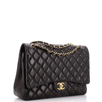 Classic Double Flap Bag Quilted Lambskin Maxi