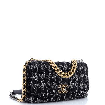 19 Flap Bag Quilted Tweed Large