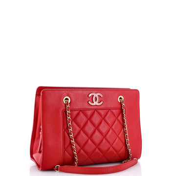Mademoiselle Vintage Shopping Tote Quilted Sheepskin Small