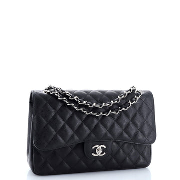 Classic Double Flap Bag Quilted Caviar Jumbo