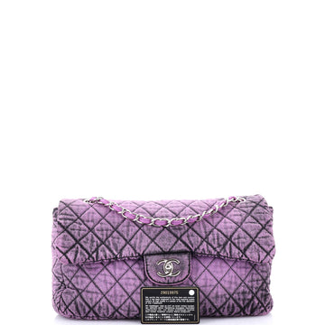 Denimpression Flap Bag Quilted Distressed Denim Medium