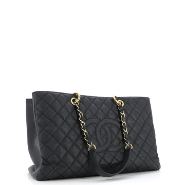 Grand Shopping Tote Quilted Caviar XL