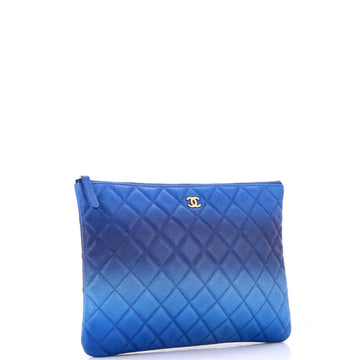 O Case Clutch Quilted Ombre Caviar Medium