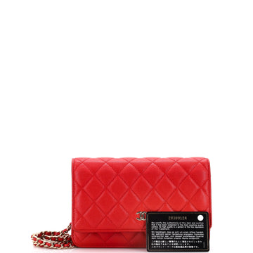 Wallet on Chain Quilted Caviar