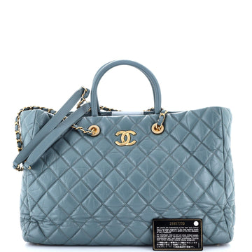 Coco Handle Shopping Tote Quilted Aged Calfskin Large