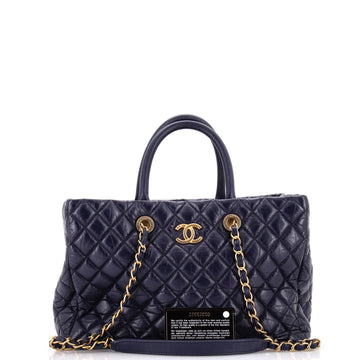 Coco Handle Shopping Tote Quilted Aged Calfskin Medium