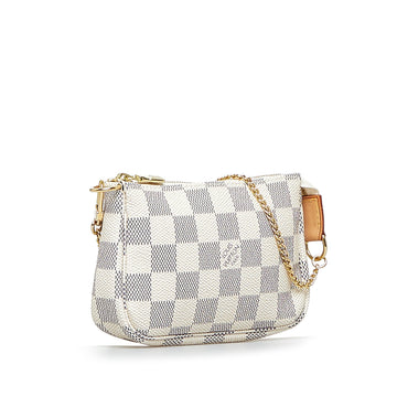 Louis Vuitton Pochette Accessoires Mini Damier Azur Leather/canvas