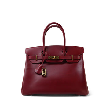 Birkin 30 Rouge Box leather  F Square Stamp