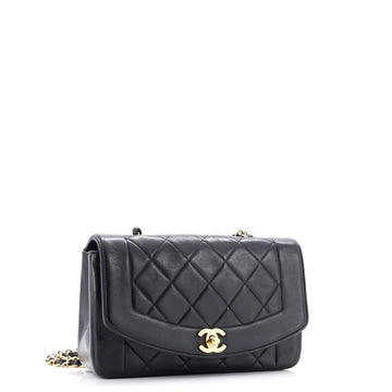 Vintage Diana Flap Bag Quilted Lambskin Small