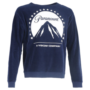 Gucci Paramount Crewneck Sweatshirt in Navy Blue Cotton