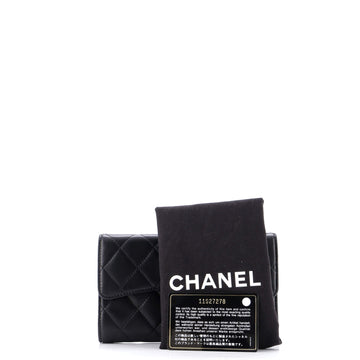 L-Flap Wallet Quilted Lambskin Long