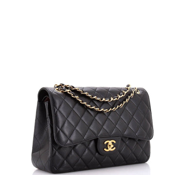 Classic Double Flap Bag Quilted Caviar Jumbo