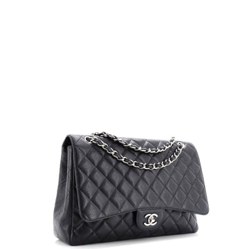 Vintage Classic Single Flap Bag Quilted Caviar Maxi