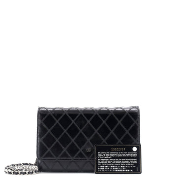 Diamond Stitch Wallet on Chain Quilted Lambskin