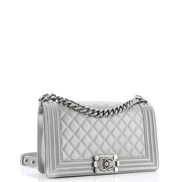 Boy Flap Bag Quilted Caviar Old Medium