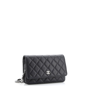 Wallet on Chain Quilted Caviar