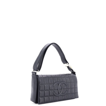Chocolate Bar CC Flap Bag Quilted Leather East West