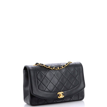 Vintage Diana Flap Bag Quilted Lambskin Medium