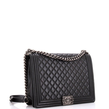 Boy Flap Bag Quilted Calfskin Large