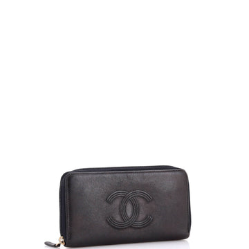 Timeless CC Zipped Wallet Caviar Long